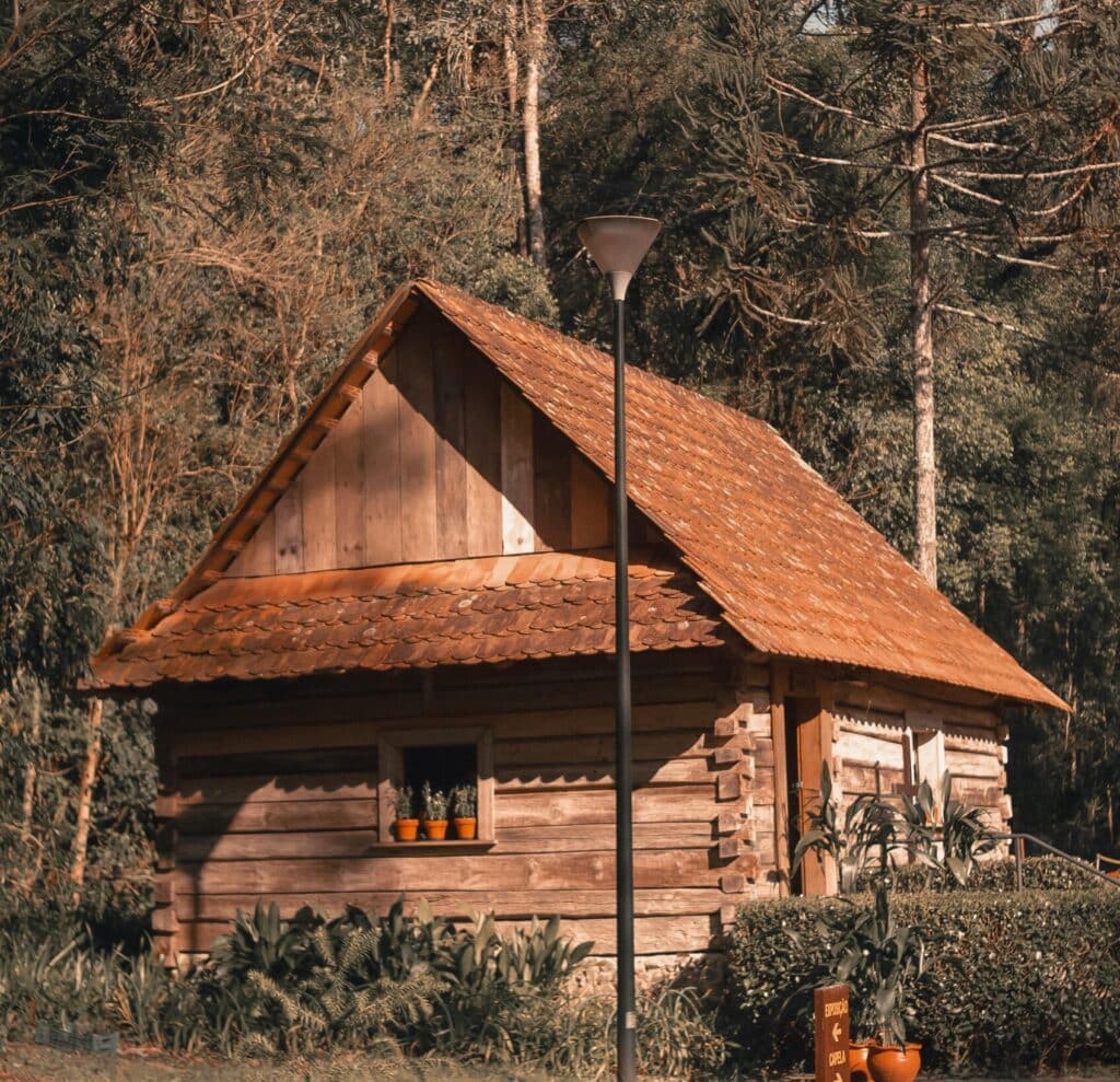 Cottage in woods
