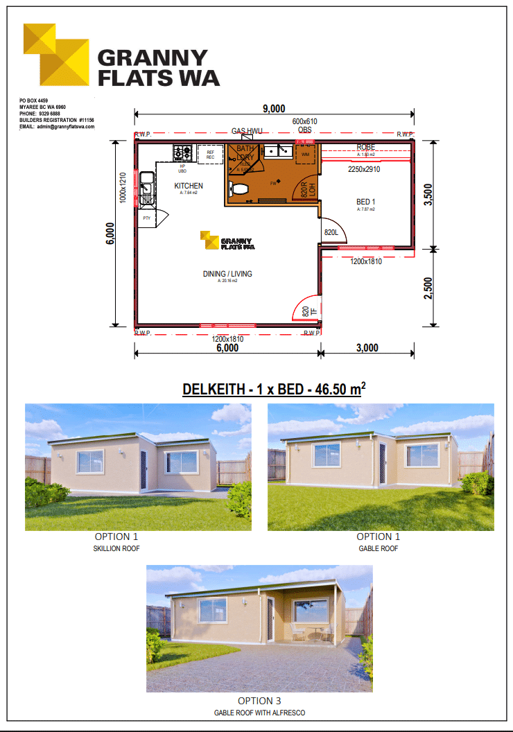 DELKEITH - 1 x BED - 46.50 m2