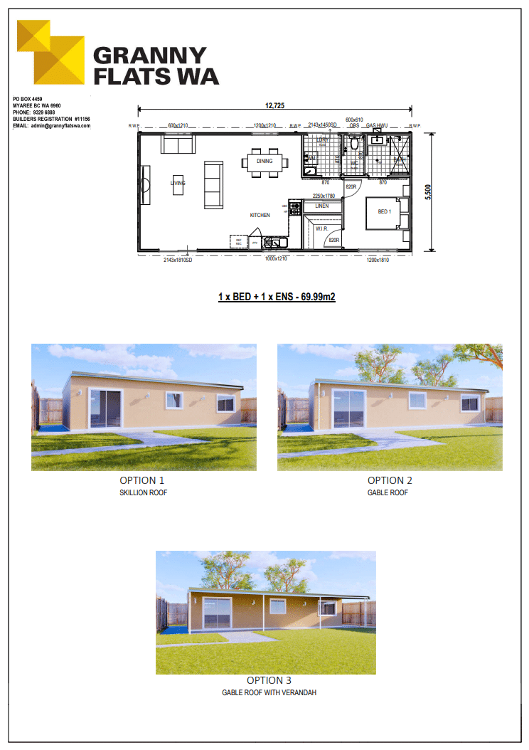 1 x BED + 1 x ENS - 69.99m2