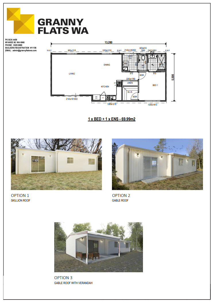 1 x BED + 1 x ENS - 69.99m2