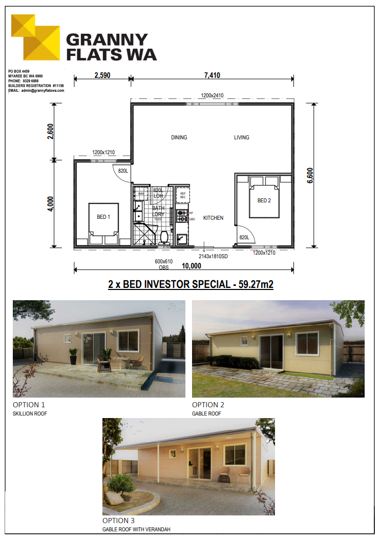 2 x BED INVESTOR SPECIAL - 59.27m2