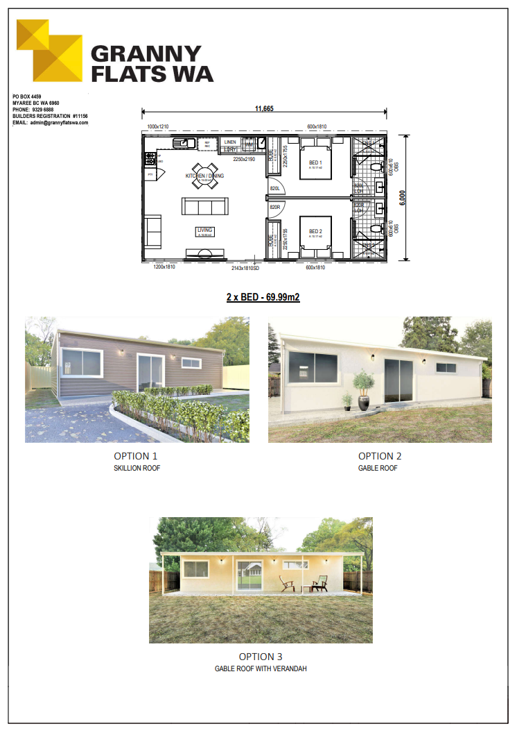 1 x BED + 1 x - 69.99m2