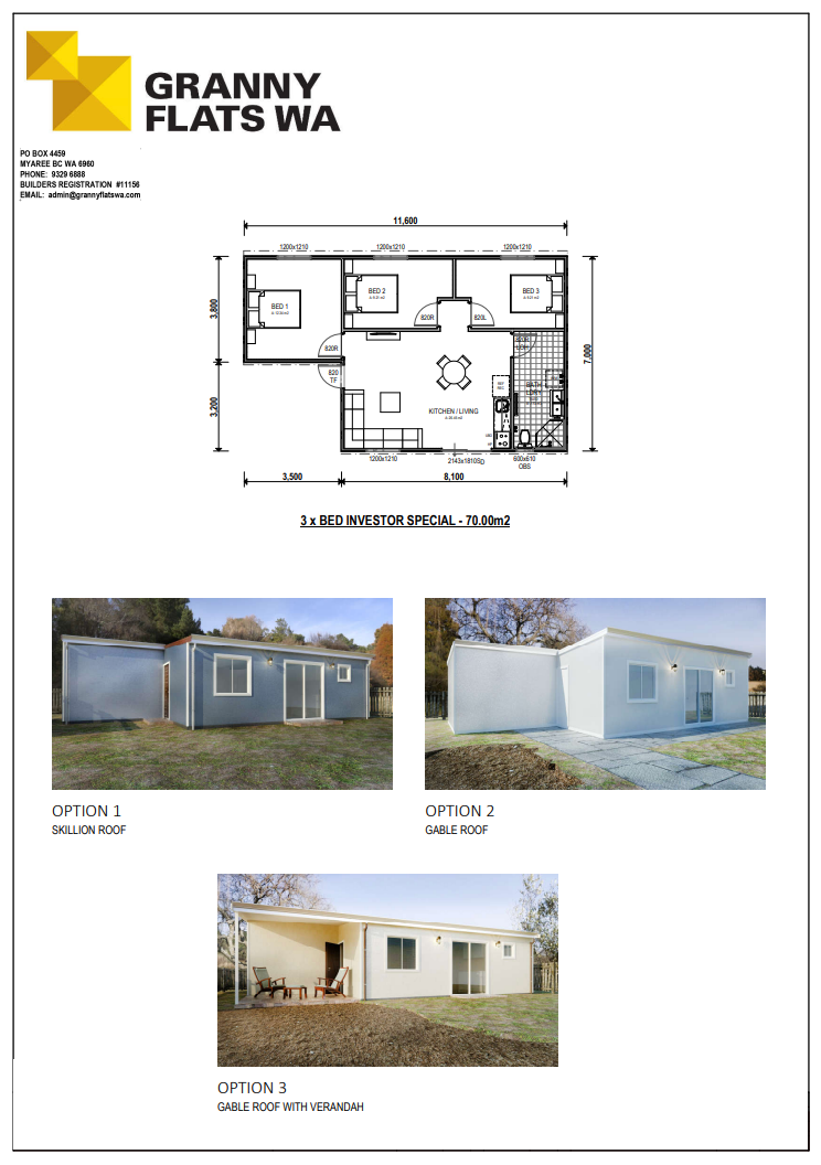 3 x BED INVESTOR SPECIAL - 70.00m2