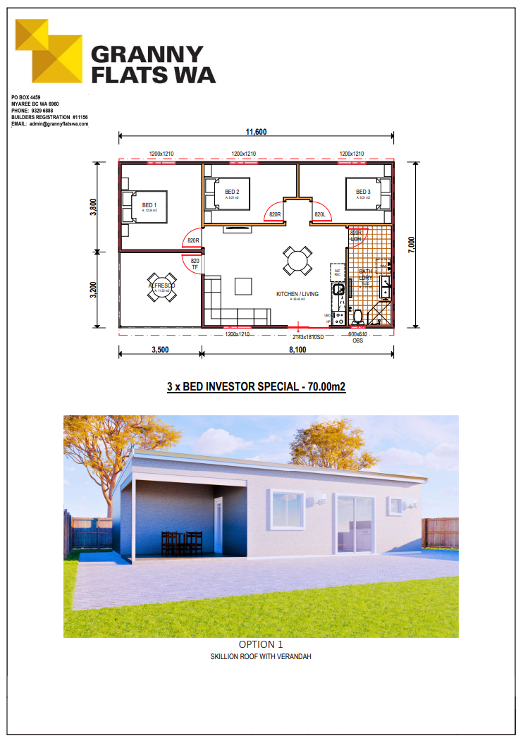 3 x BED INVESTOR SPECIAL - 70.00m2
