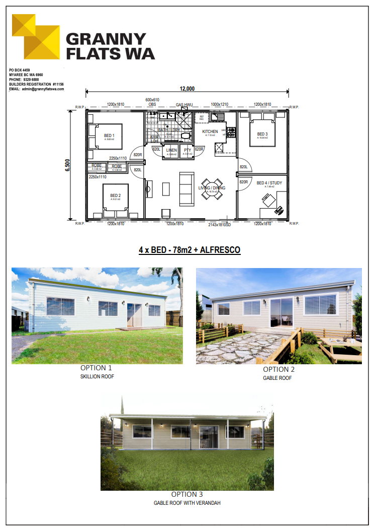 4 x BED - 78m2 + ALFRESCO