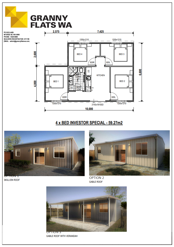 4 x BED INVESTOR SPECIAL - 59.27m2